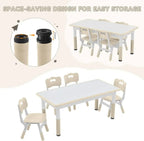 Kids Adjustable Study Table & Chair Set | Burlywood Graffiti Desk