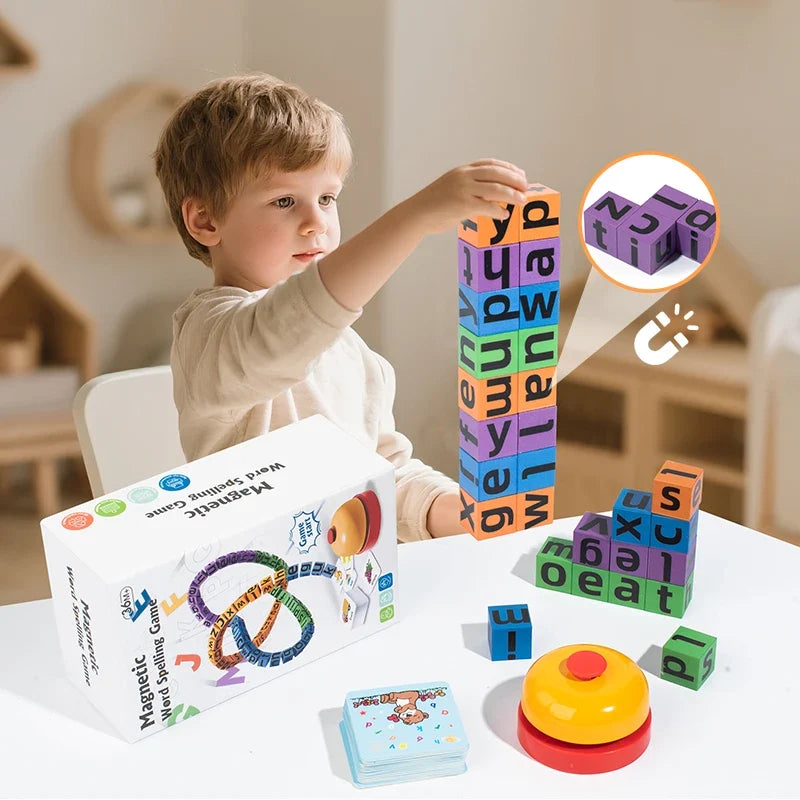 Magnetic Word Spelling Game ABS Alphabet Puzzle for Preschool Learning