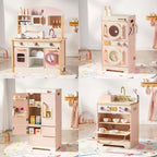 Wooden Kids Corner Kitchen Playset for Pretend Play