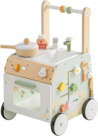 Wooden Baby Walker - Adjustable Montessori Push Toy for Toddlers