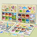 Montessori Wooden Magnetic Fishing & Matching Puzzle for Toddlers