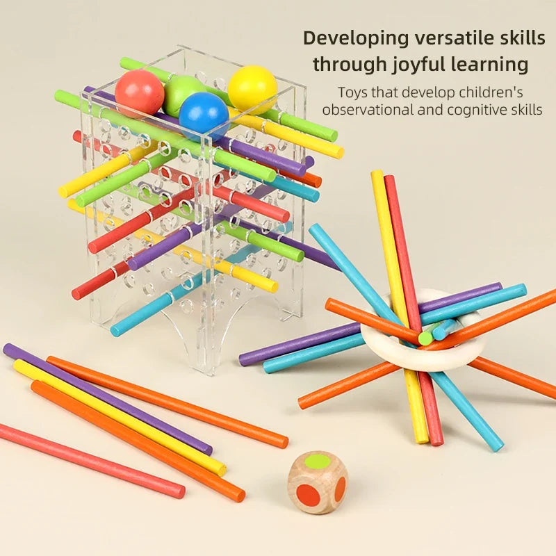Montessori Wooden Counting Sticks Game - Sensory Learning Toy