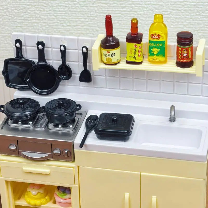 Miniature Dollhouse Kitchen Stove Set - Simulation Play Home Toy