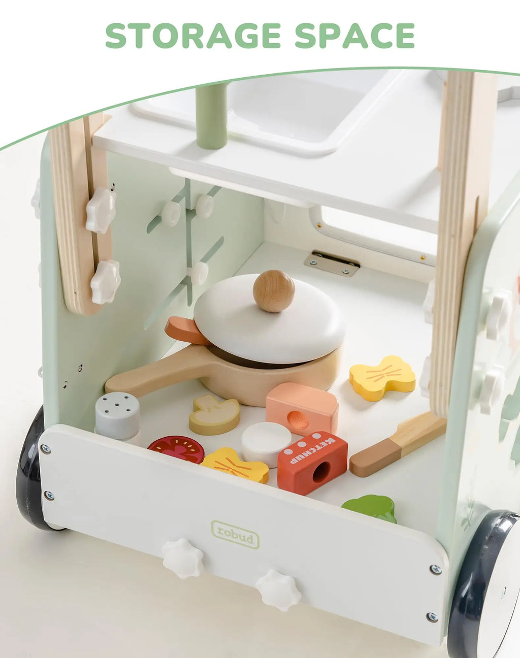 Wooden Baby Push Walker - Montessori Activity Toy for Toddlers