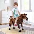 Plush Riding Unicorn Toy - Mechanical Pedal Ride-On for Kids Ages 3-6