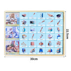 Montessori Wooden Scene Matching Game - Educational Sorting Puzzle