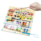 Montessori Wooden Magnetic Fishing & Matching Puzzle for Toddlers