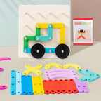 Montessori Wooden Nail Board Geometric Pegboard Educational Toy