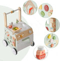 Wooden Baby Walker - Adjustable Montessori Push Toy for Toddlers